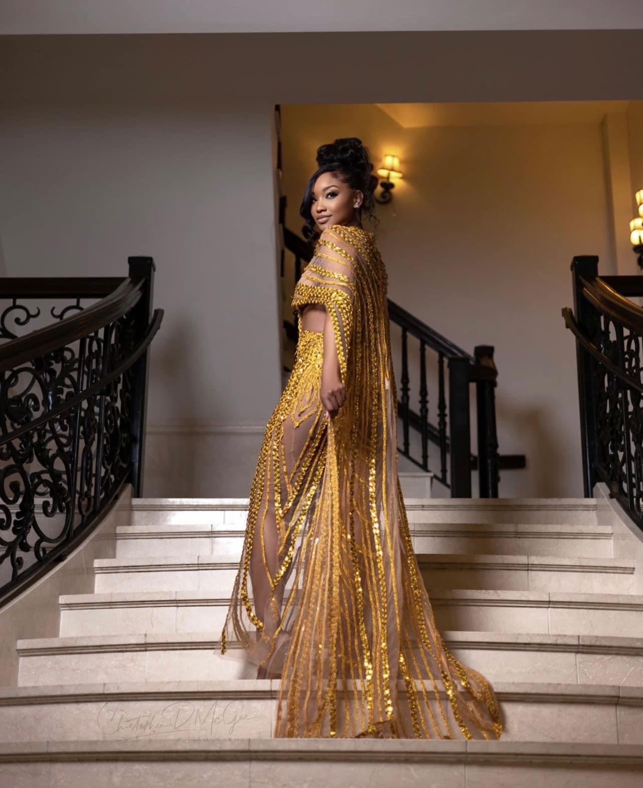 Gold Goddess Elegant Dress