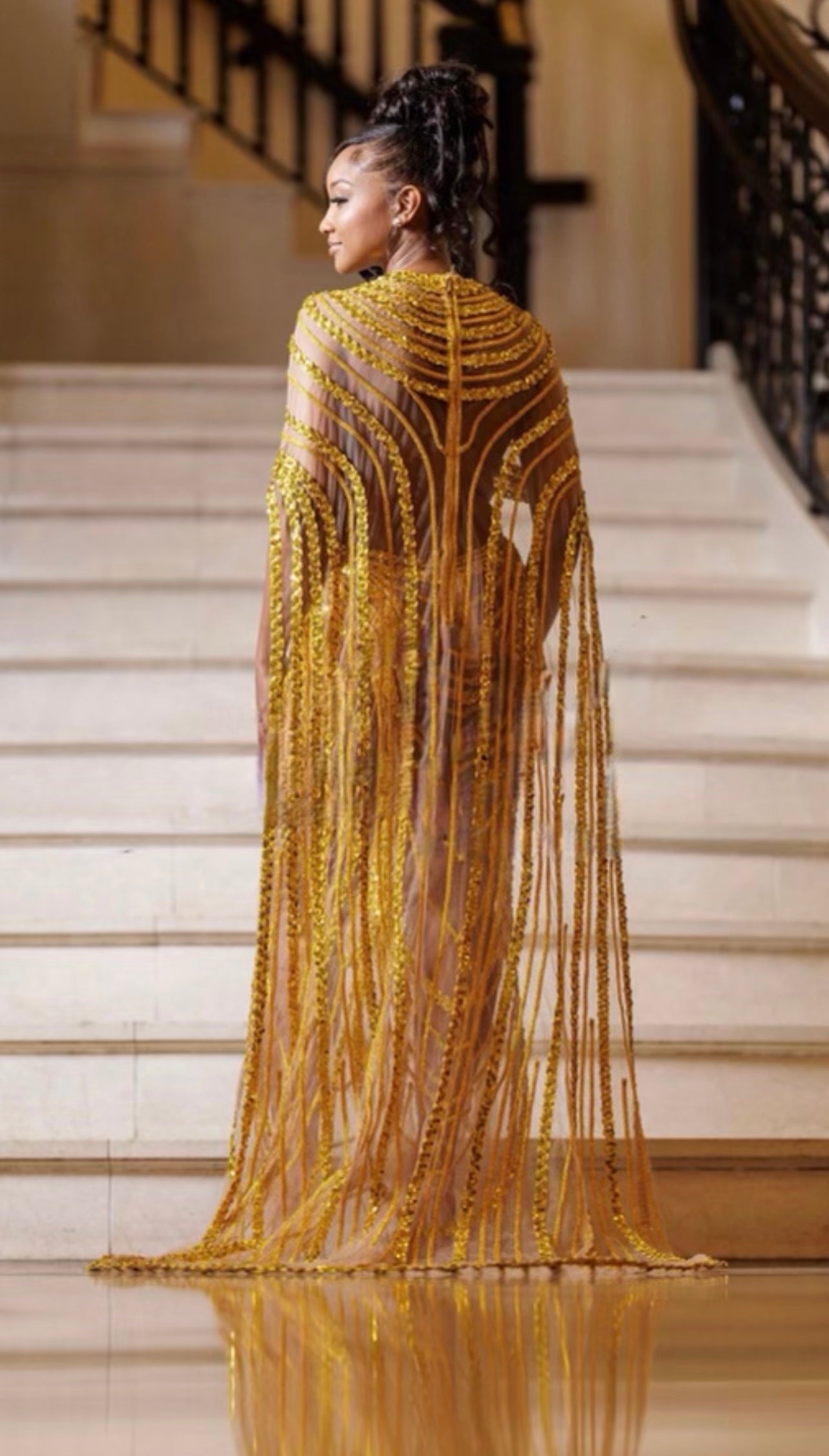 Gold Goddess Elegant Dress