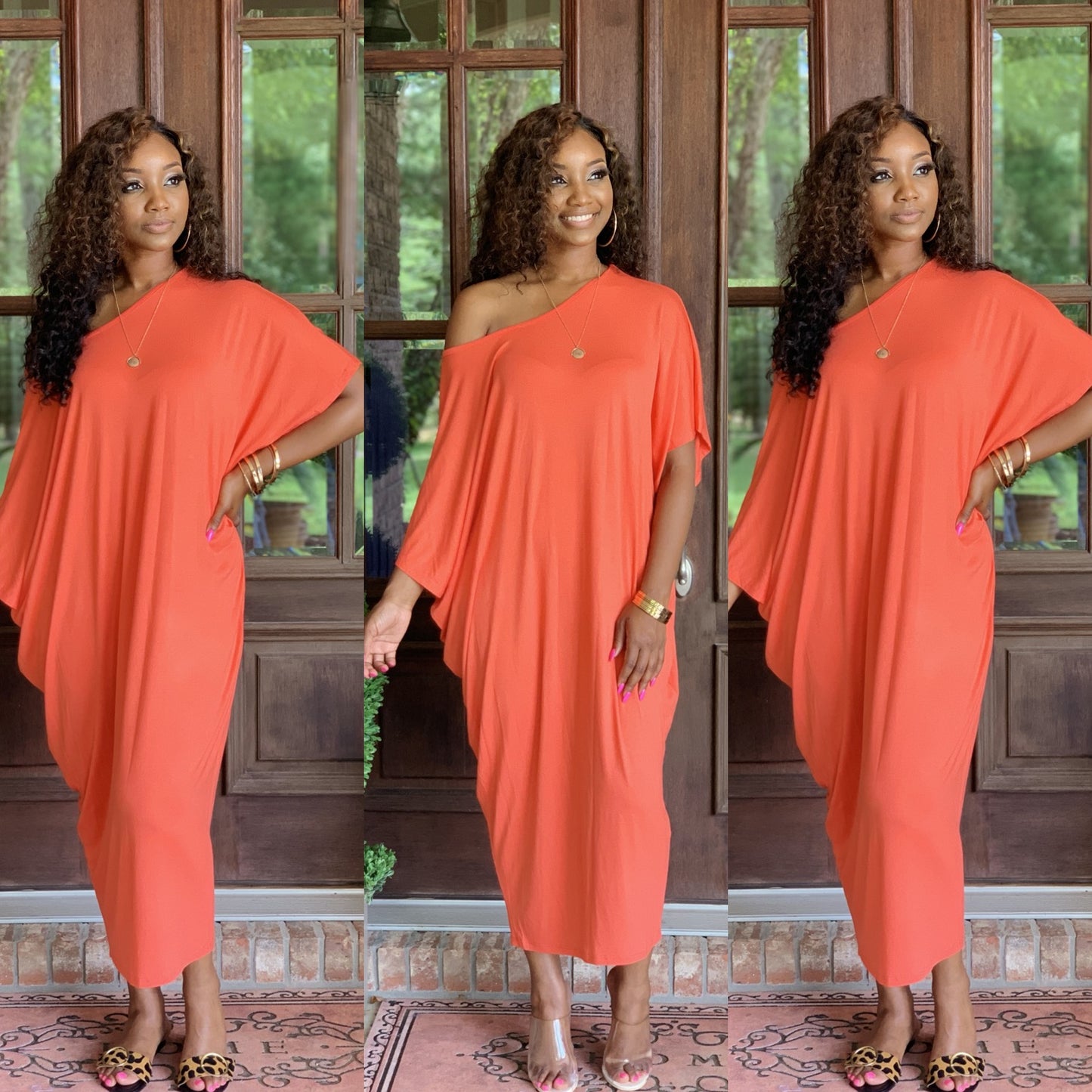 Orange Comfy Maxi Dress