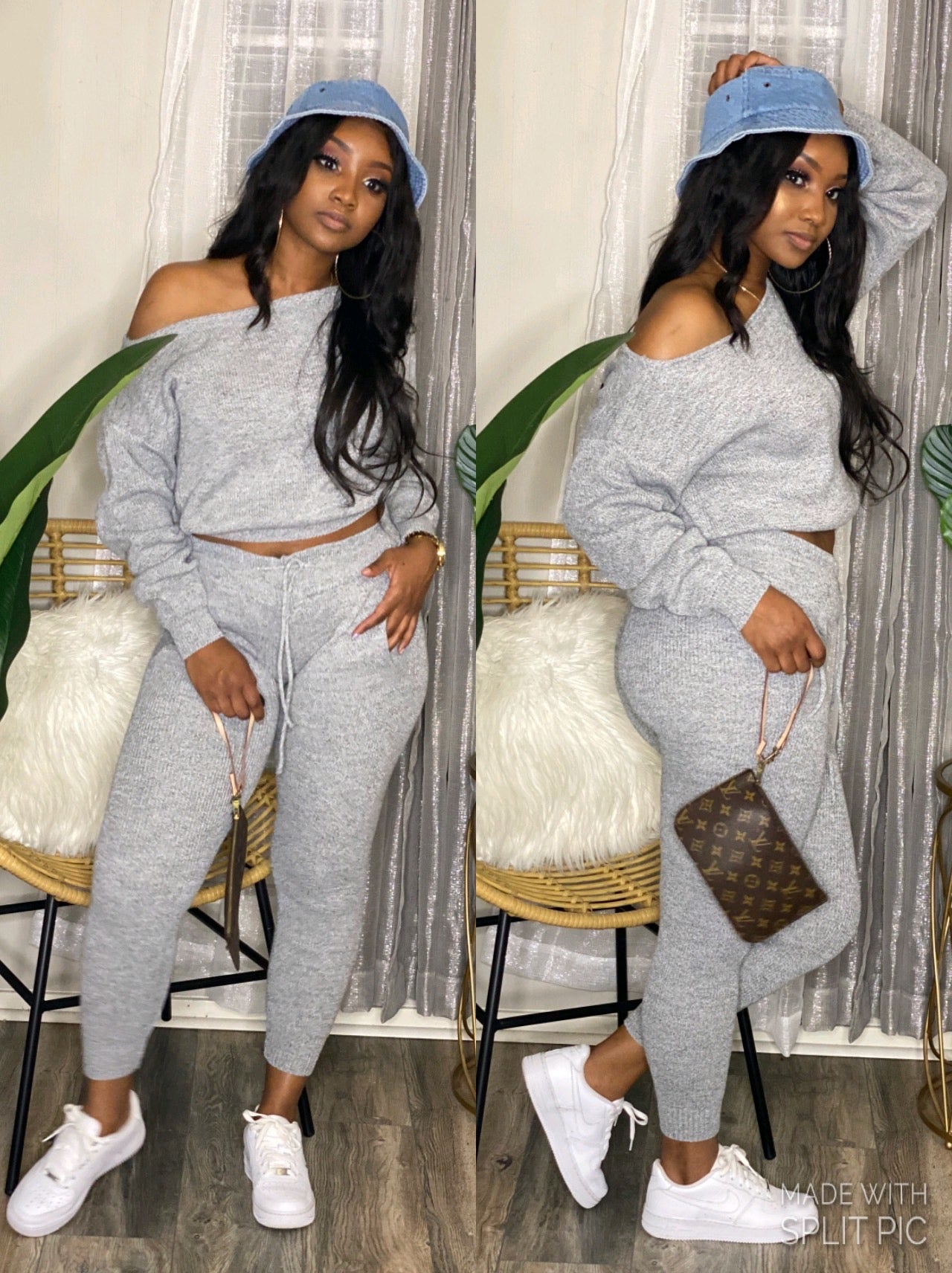 Grey Knit Jogger Set(RESTOCK)