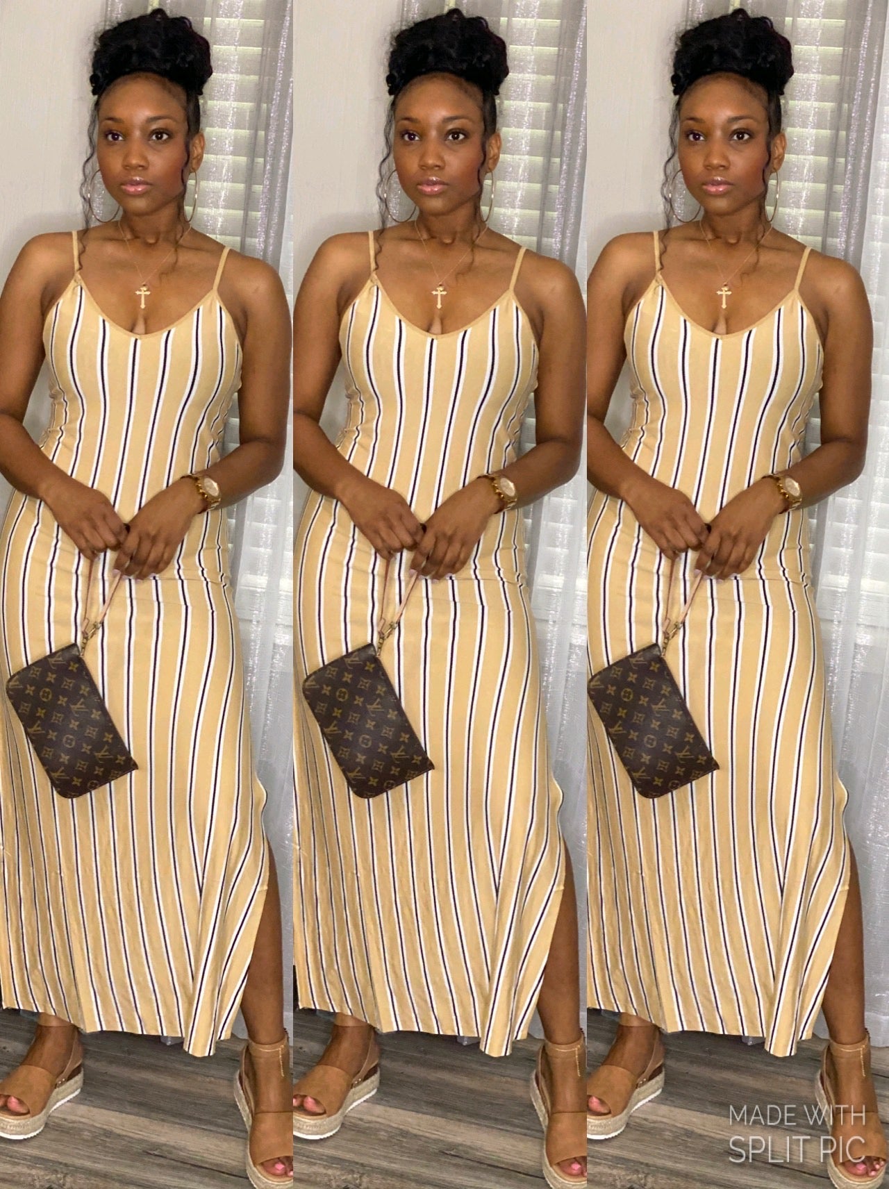 Mango Stripped Maxi Dress