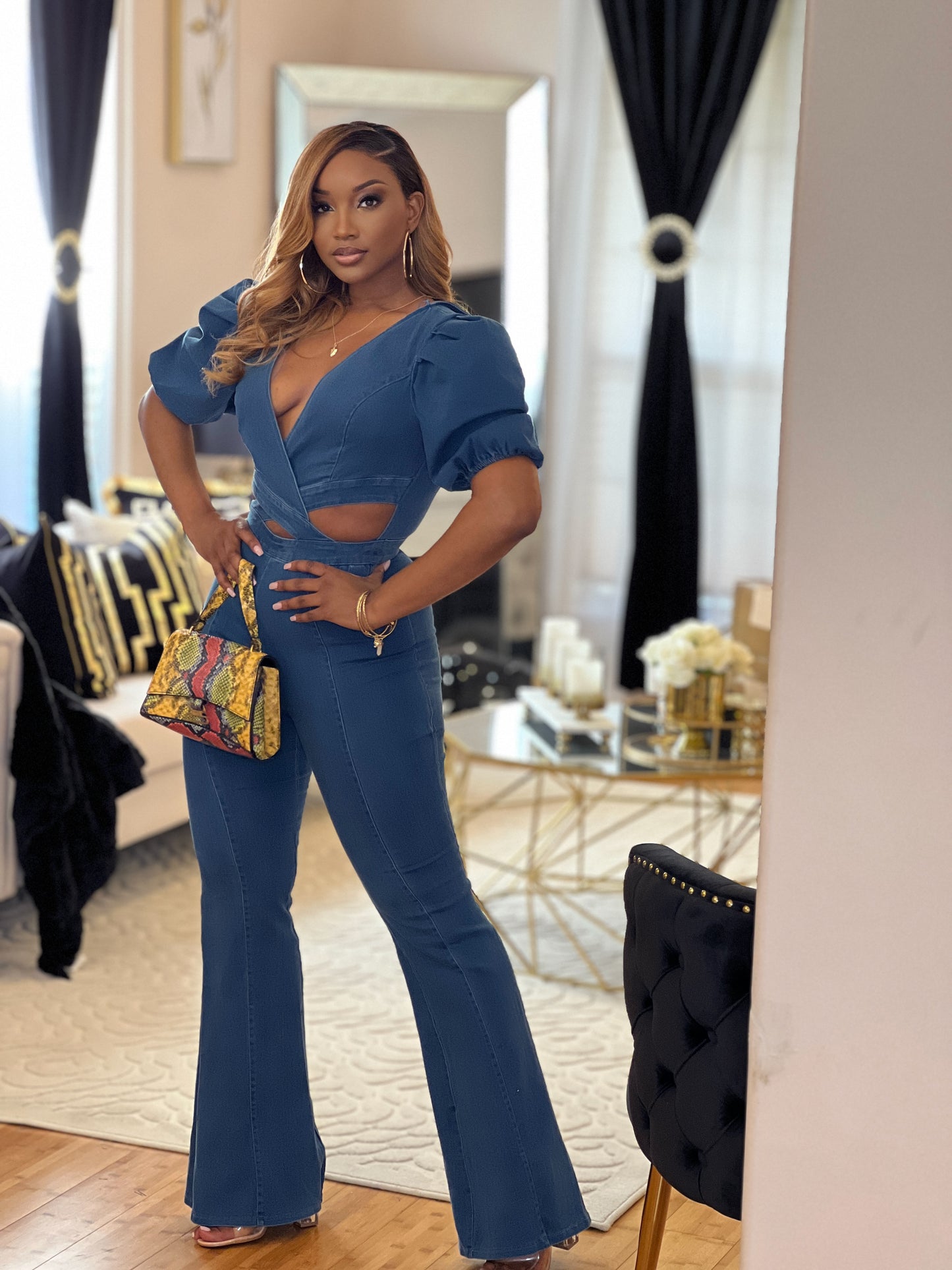 Denim Sassy Jumpsuit