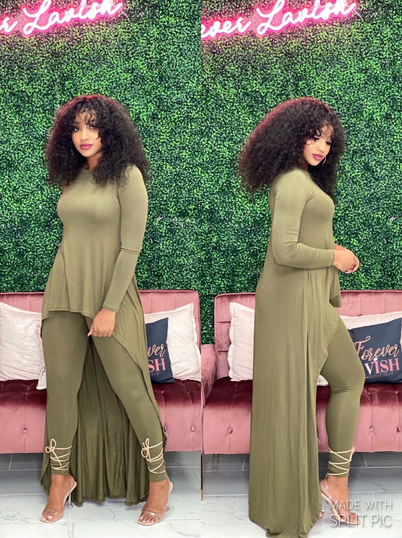 Olive Runway Legging Set