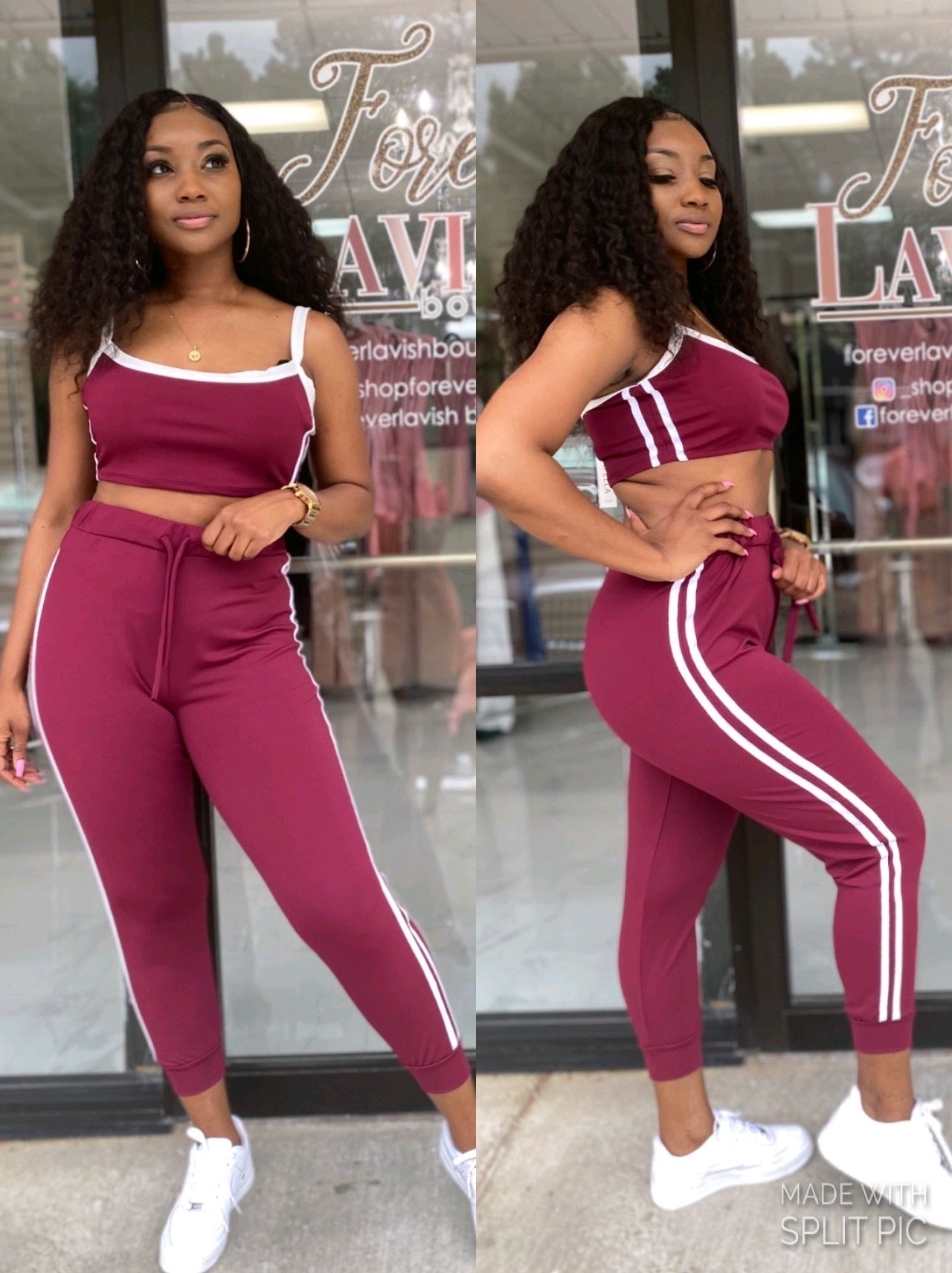 Sporty Crop Jogger Sets