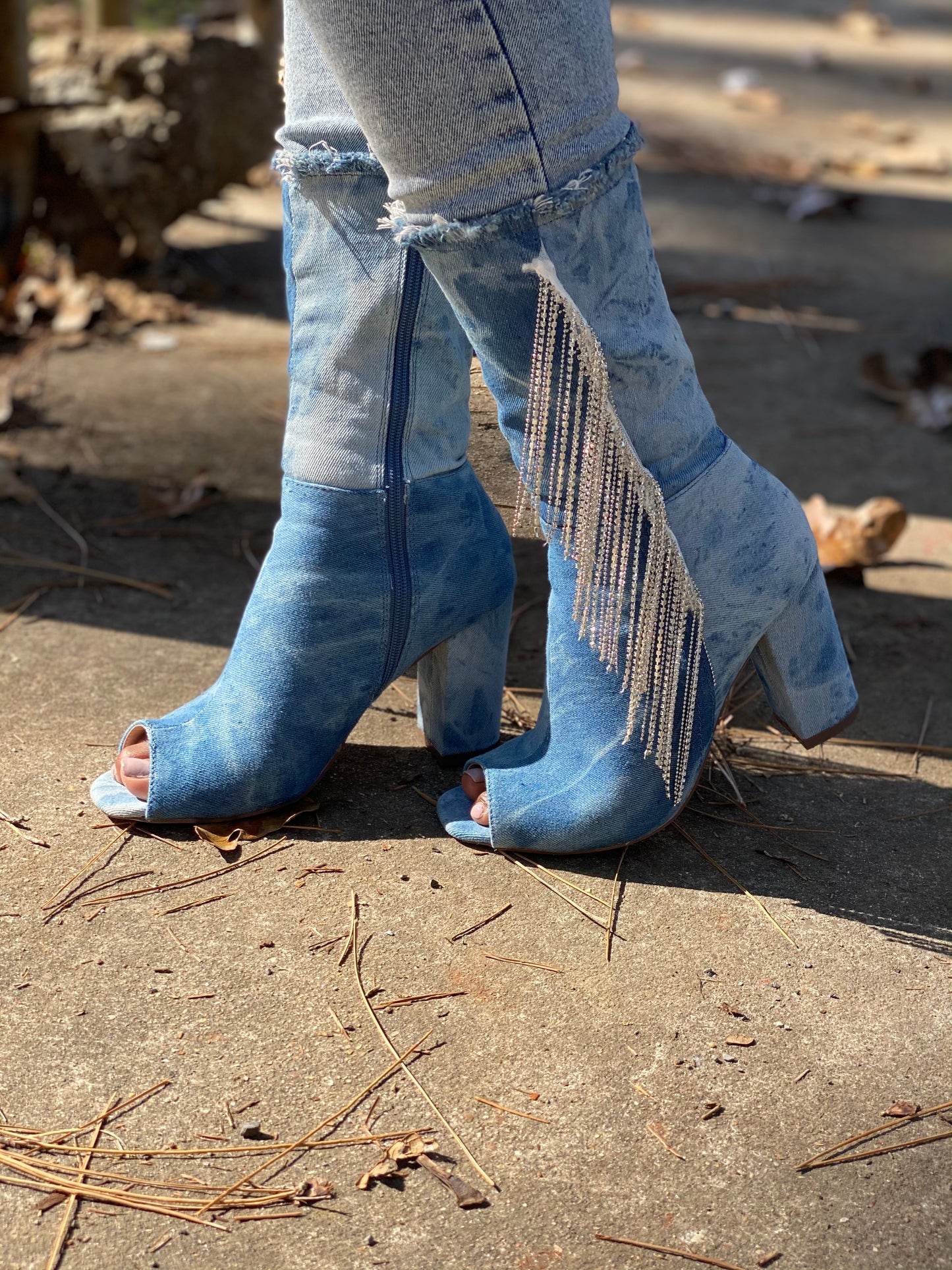 Denim Bootie