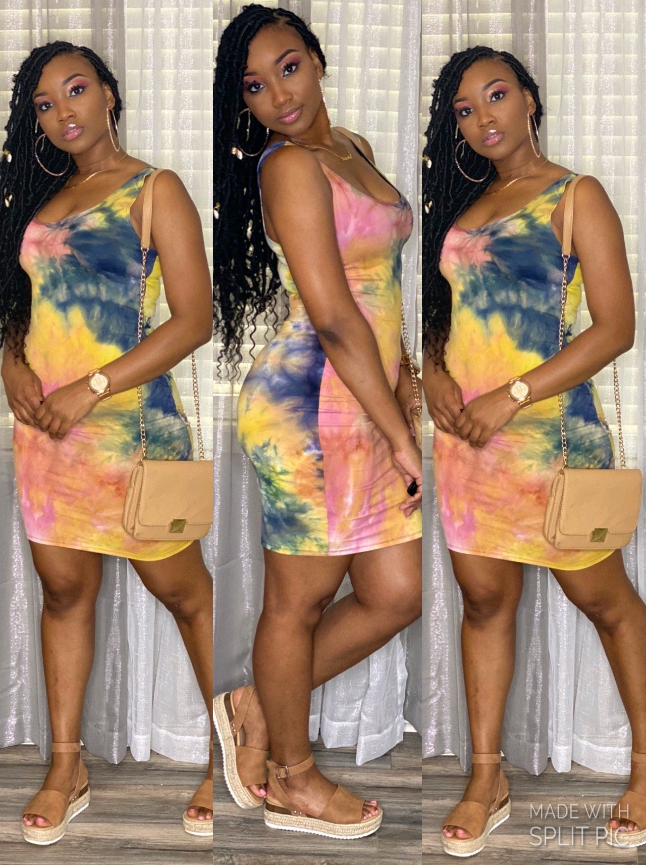 Tie-Dye Fitted Dress