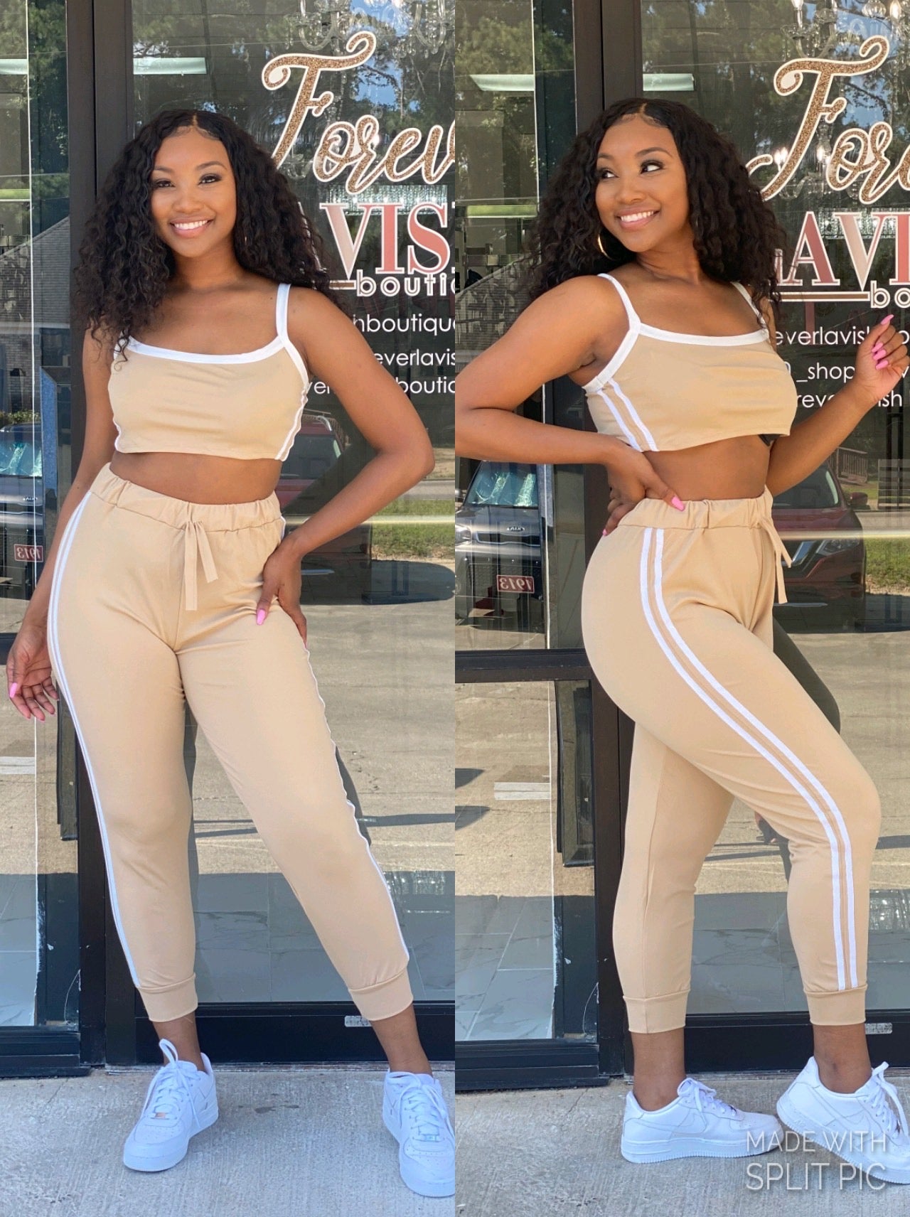 Sporty Crop Jogger Sets