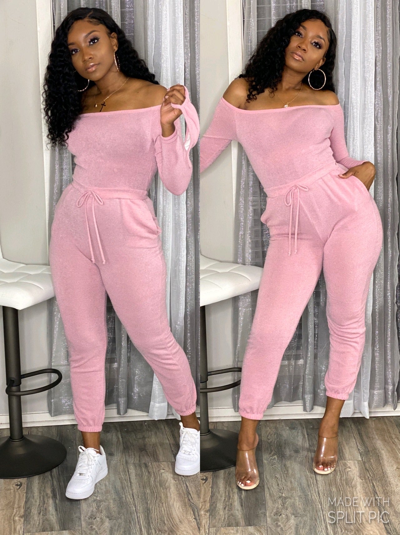 Aleane Pink Jumper Jogger