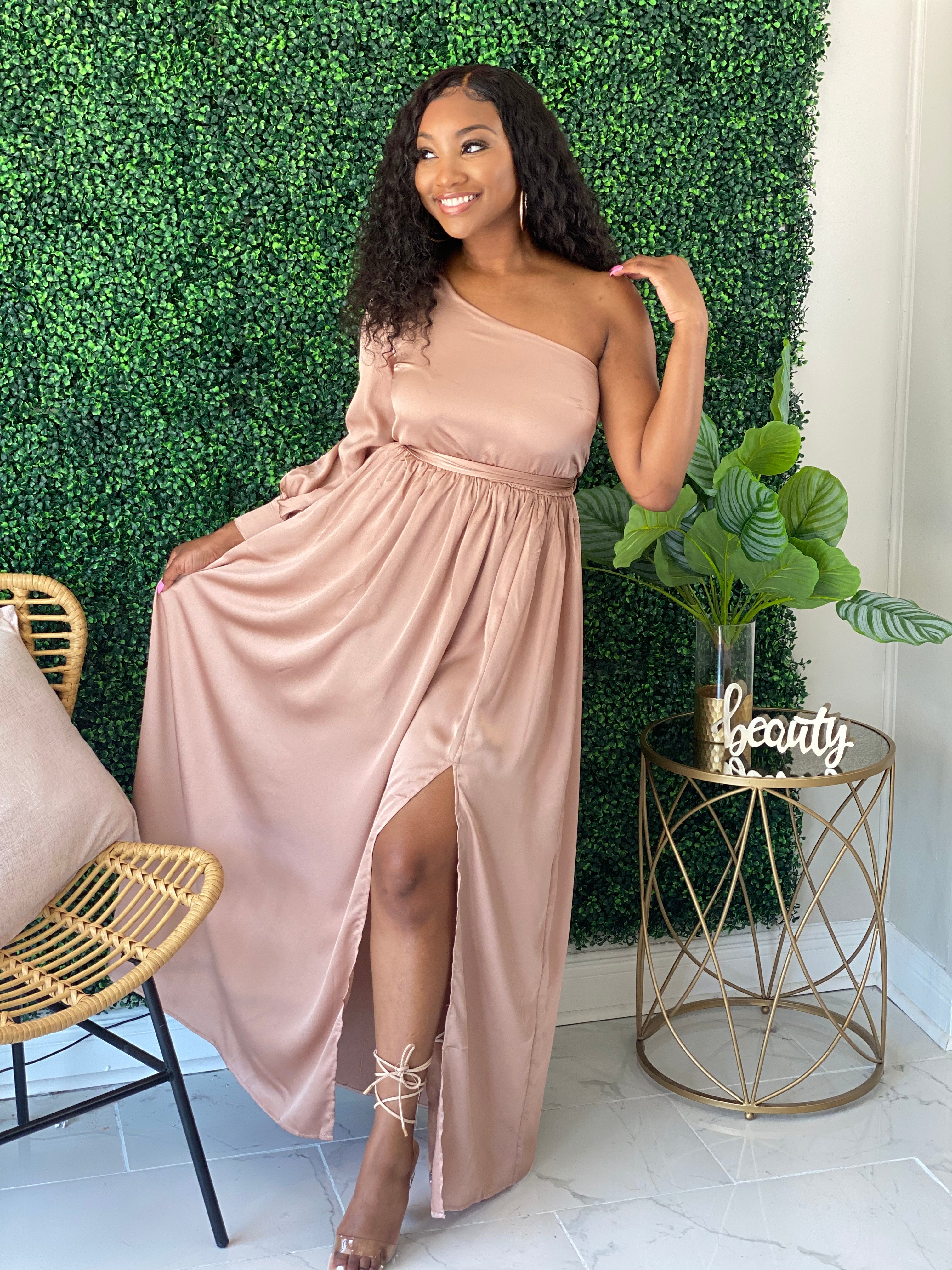 White, Rose Gold and Emerald Green Cold Shoulder Dresses – Forever Lavish  Boutique