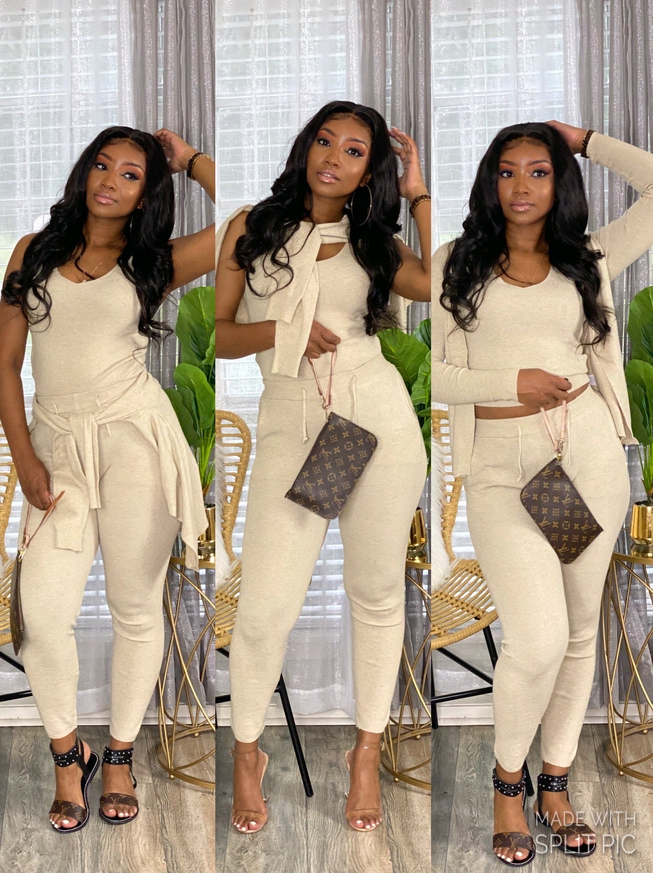 Taupe Hillary 3 Piece Set