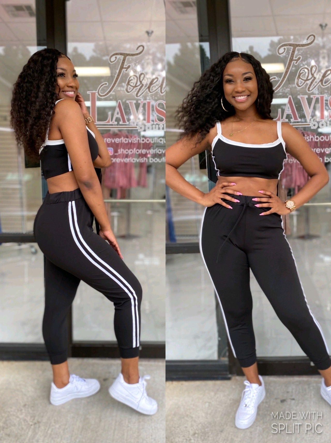 Sporty Crop Jogger Sets