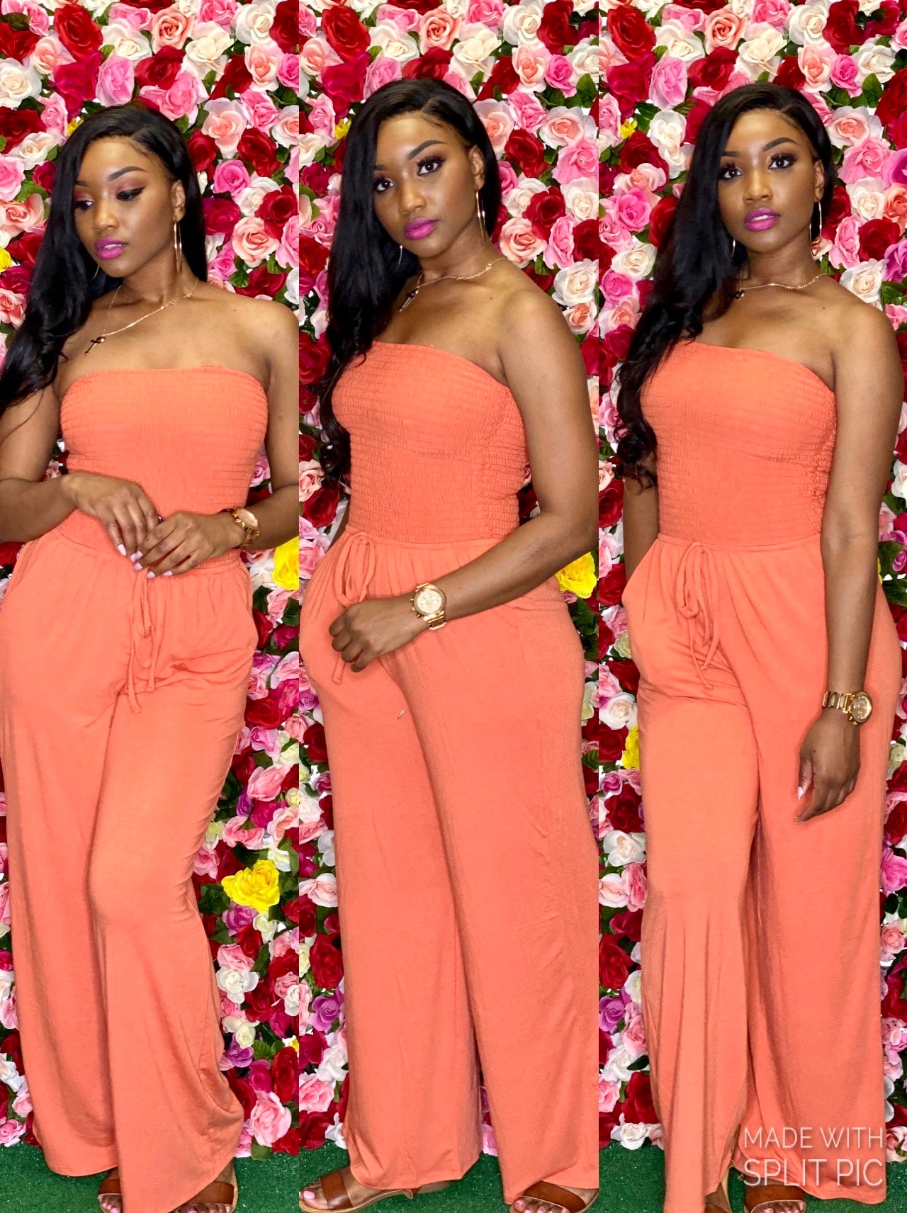 Kyleigh Jumpsuit Coral