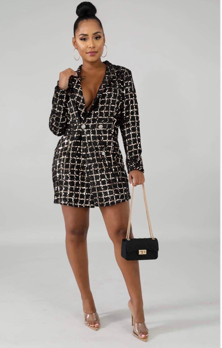 Sequin Blazer Dress