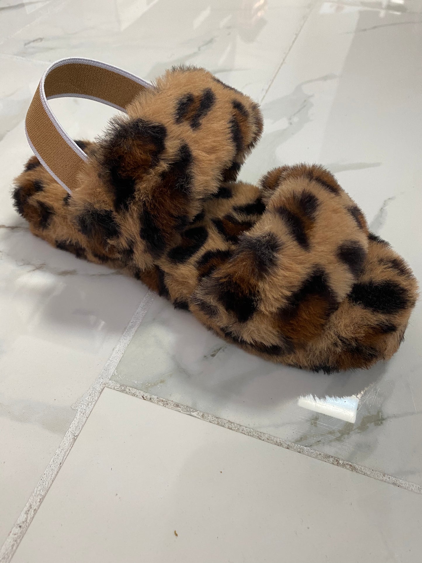 Leopard Fur Sandal