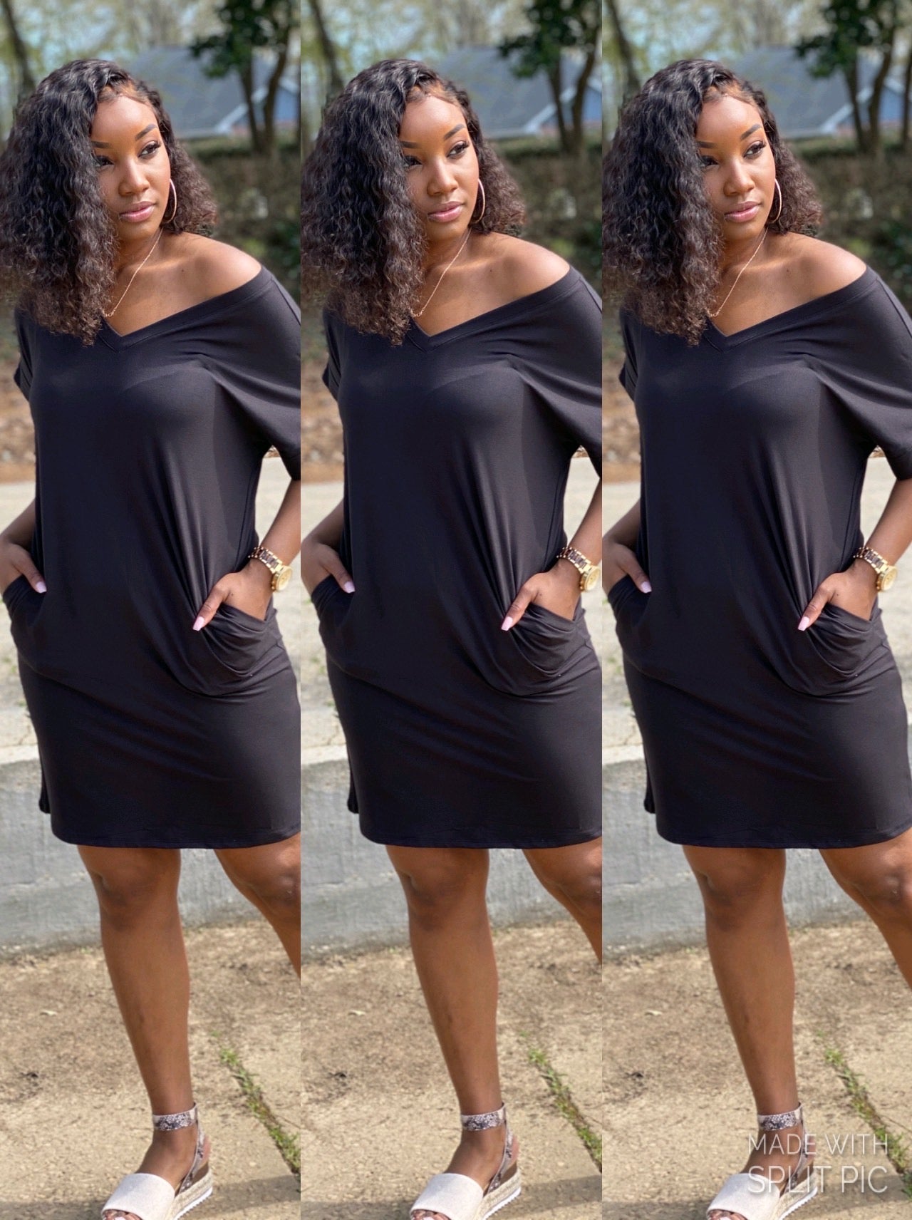 Black Everyday Tee Dress