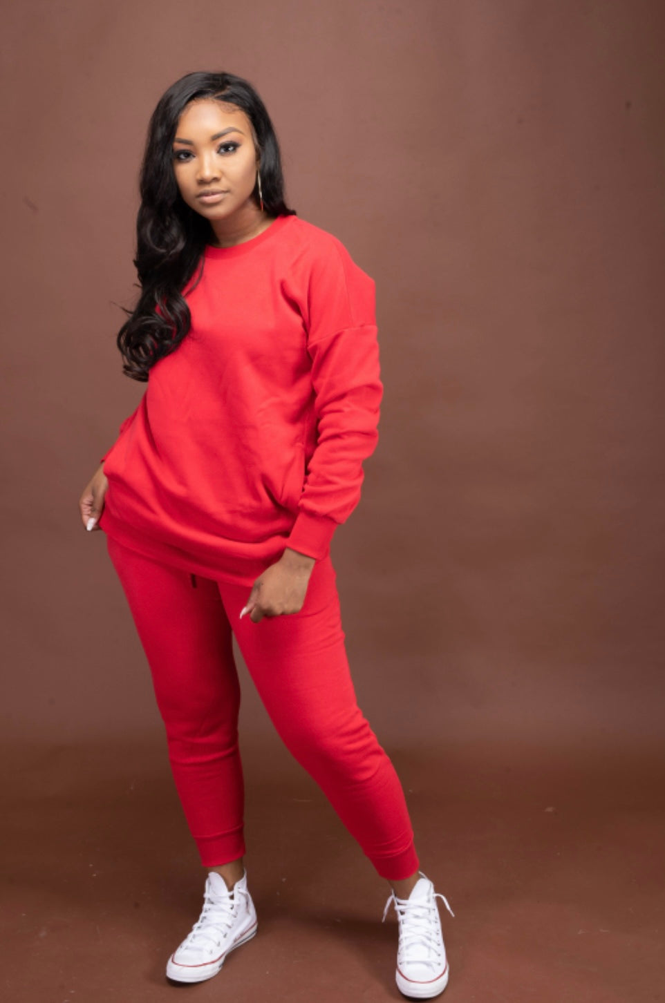 Red Basic Jogger Set