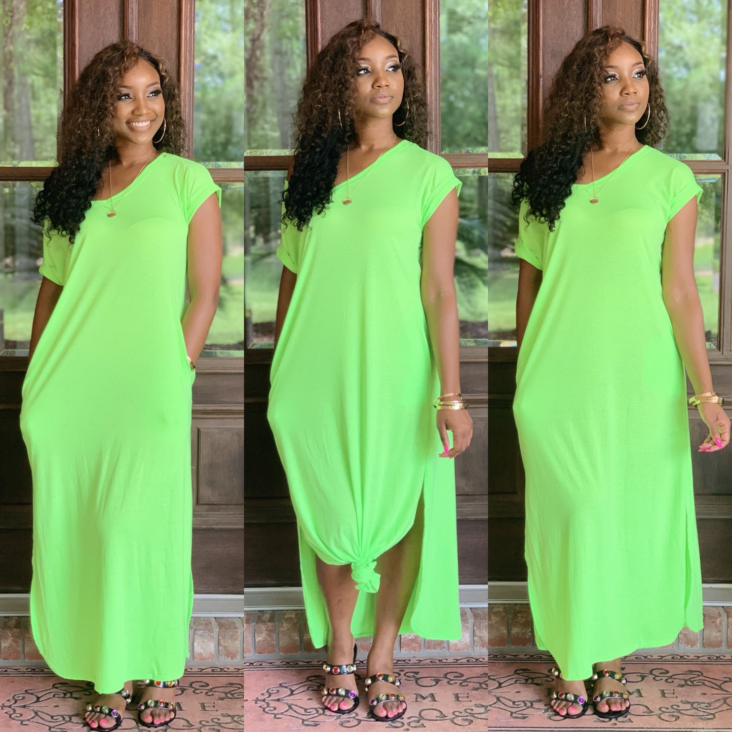 Neon Green Maxi Dress