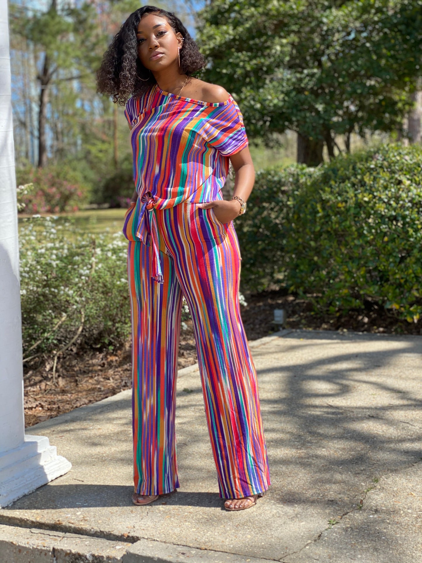 Multi Color Palazzo set