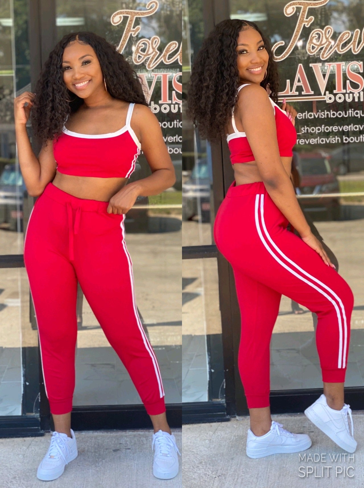 Sporty Crop Jogger Sets