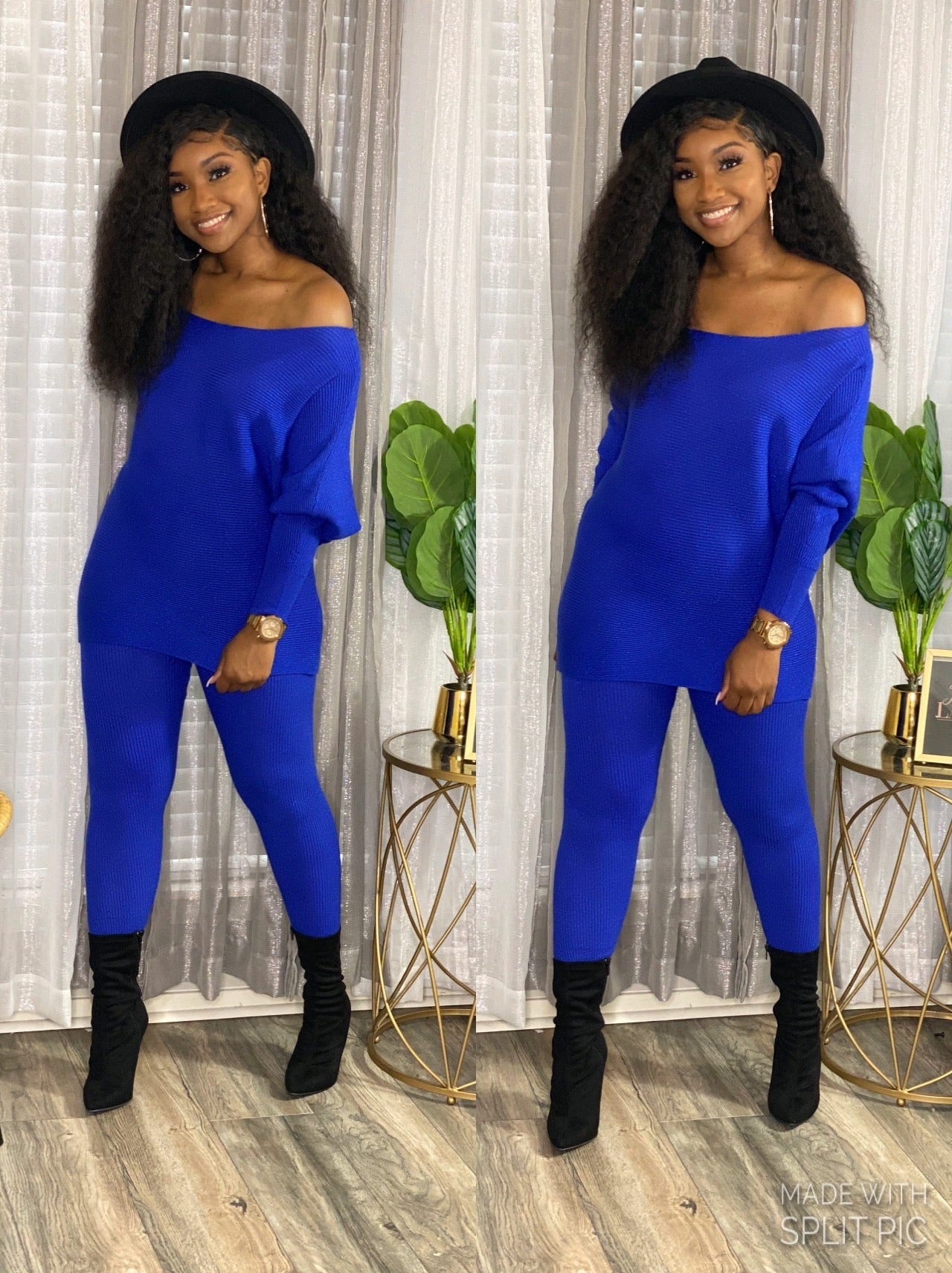 Royal Blue Sweater Set