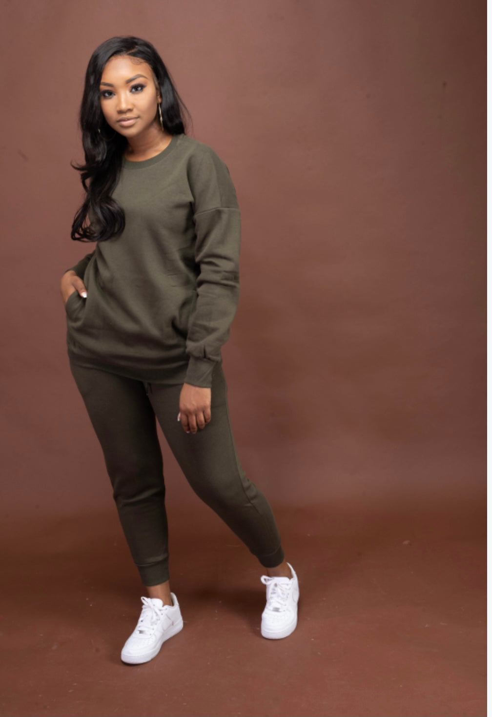 Olive  Basic Jogger Set