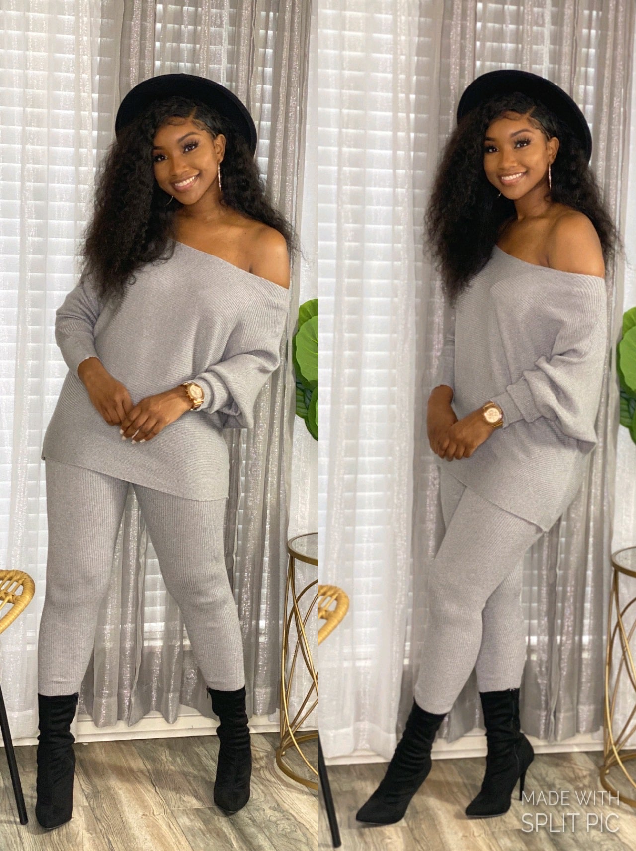 Grey Sweater Set